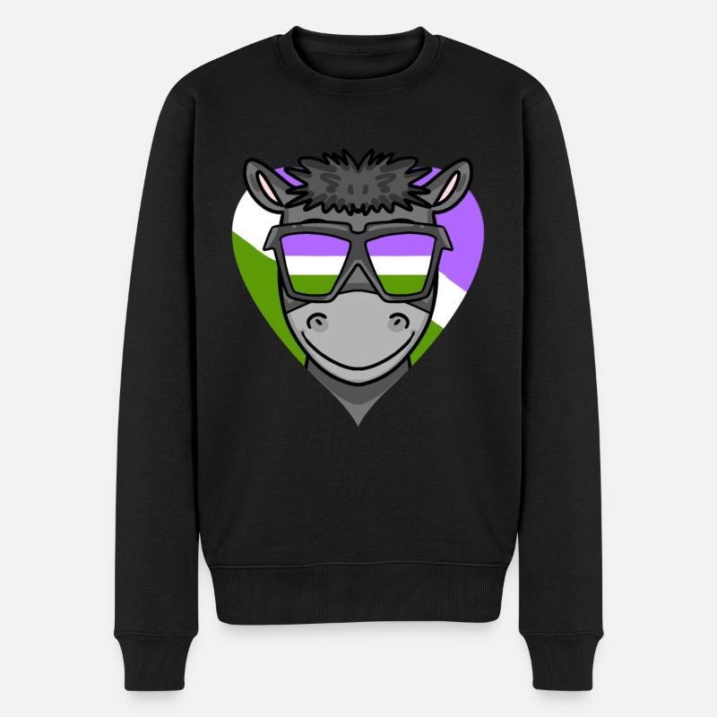 LGBT MOTIV ESEL - Männer Premium Bio Pullover - Schwarz