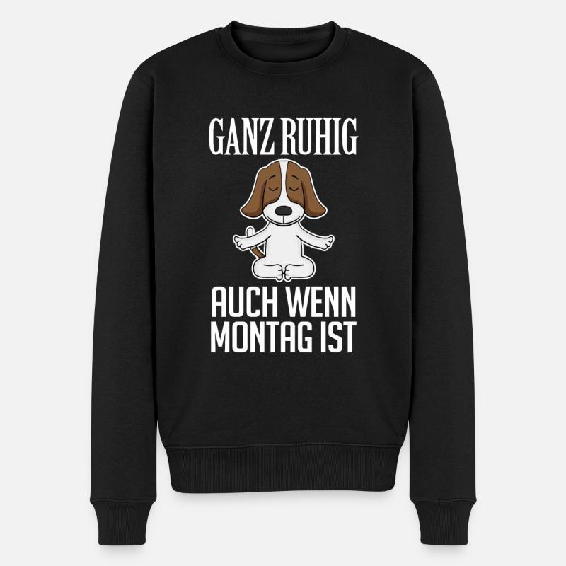 Basset Hound - Männer Premium Bio Pullover - Schwarz
