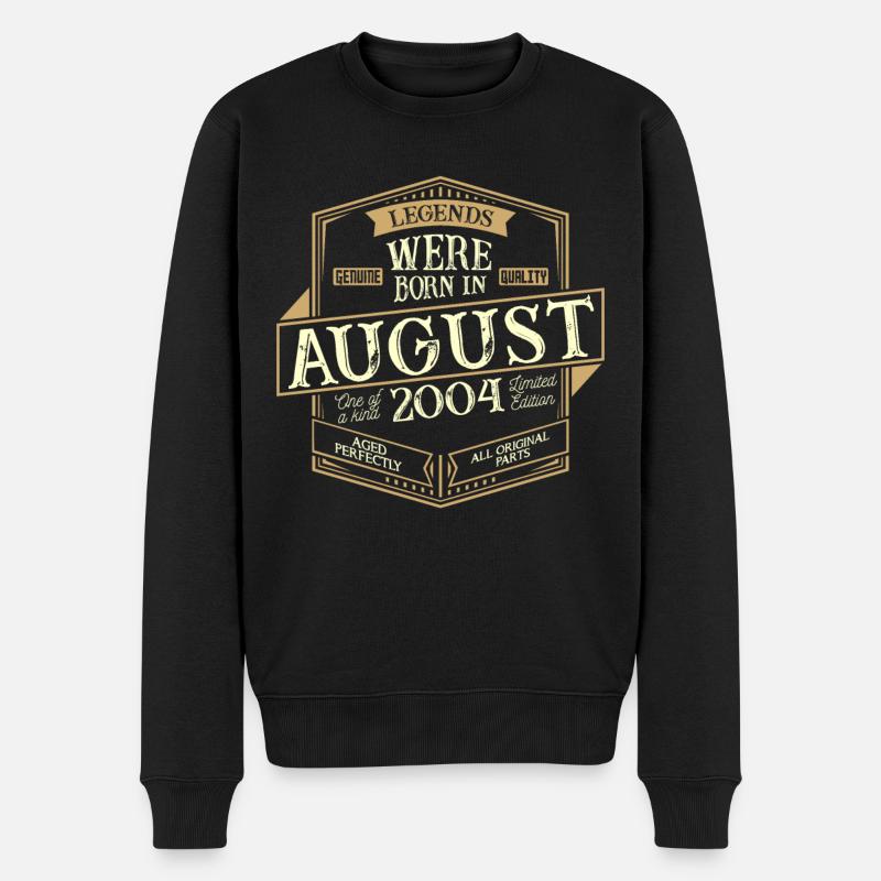 Août 2004 Anniversaire Homme - Pull Premium bio Homme - noir