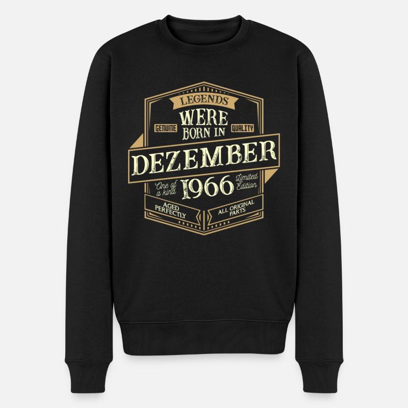 Décembre 1966 Anniversaire Homme - Pull Premium bio Homme - noir
