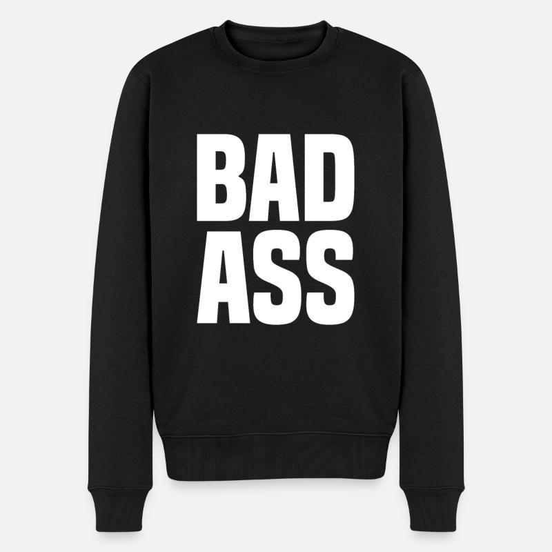 Bad Ass - Männer Premium Bio Pullover - Schwarz