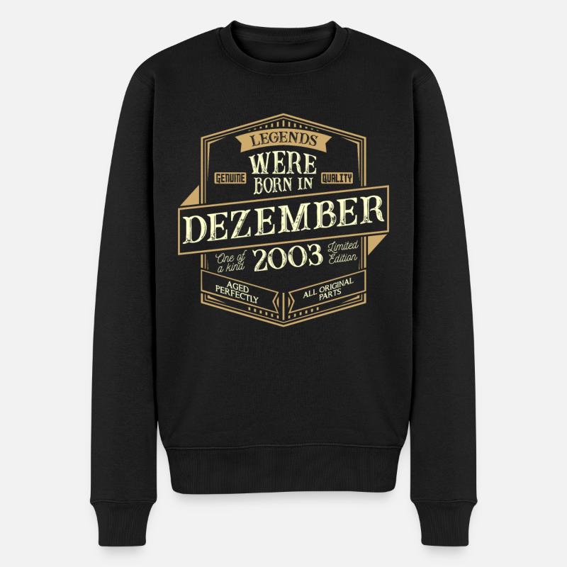 Décembre 2003 Birthday Man - Pull Premium bio Homme - noir