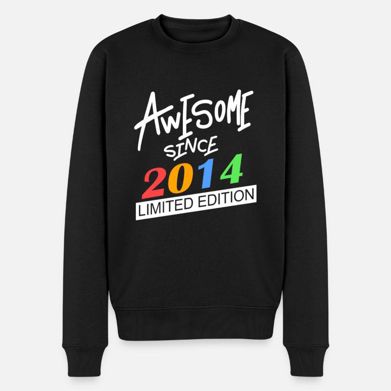 2014 - Jahrgang 2014 - Fantastisch seit 2014 - Männer Premium Bio Pullover - Schwarz