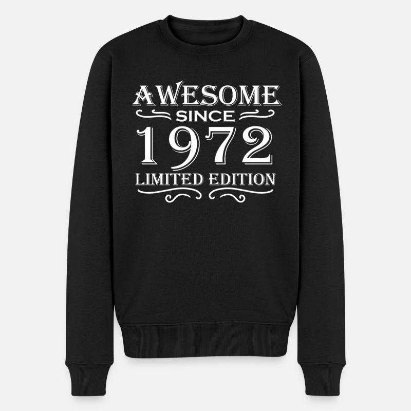 1972 - Né en 1972 - Pull Premium bio Homme - noir