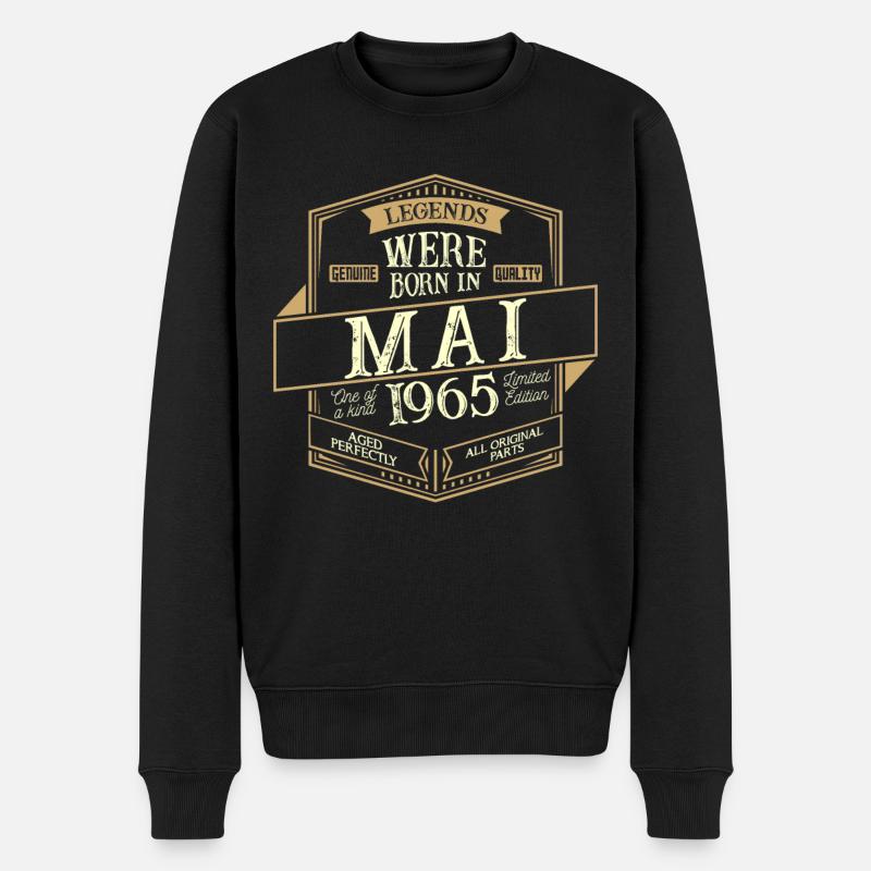 Mai 1965 Anniversaire Homme - Pull Premium bio Homme - noir