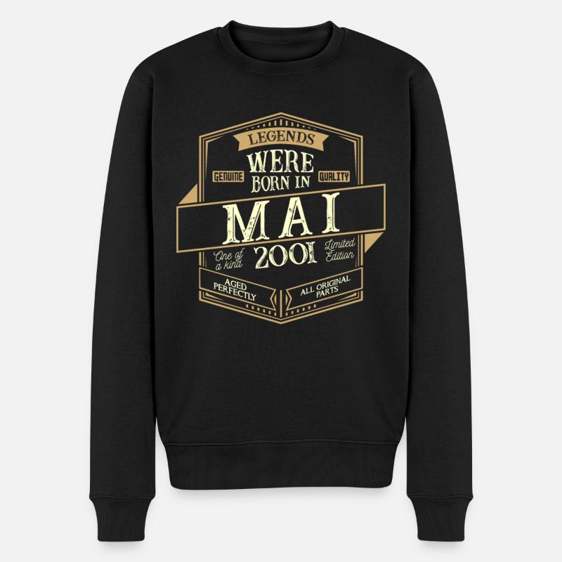 Mai 2001 Anniversaire Homme - Pull Premium bio Homme - noir