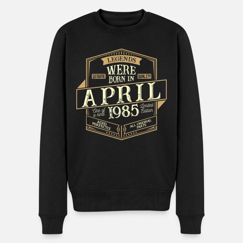 Avril 1985 Anniversaire Homme - Pull Premium bio Homme - noir