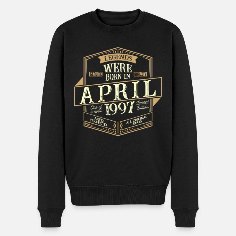 Avril 1997 Anniversaire Homme - Pull Premium bio Homme - noir