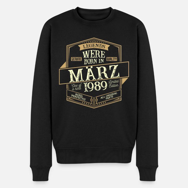 Mars 1989 Anniversaire Homme - Pull Premium bio Homme - noir