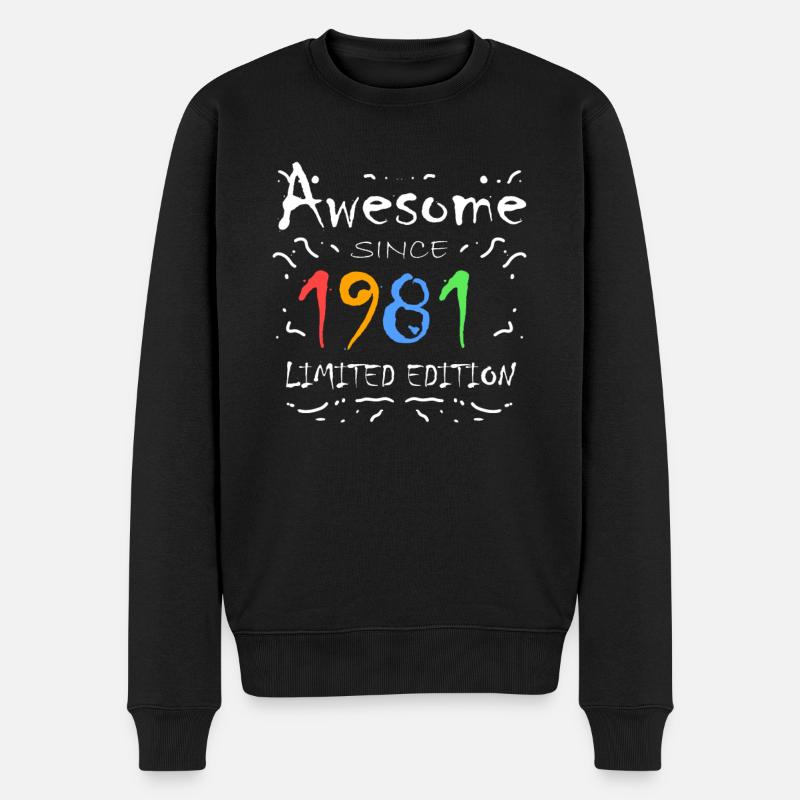 1981 - Jahrgang 1981 - Fantastisch seit 1981 - Männer Premium Bio Pullover - Schwarz