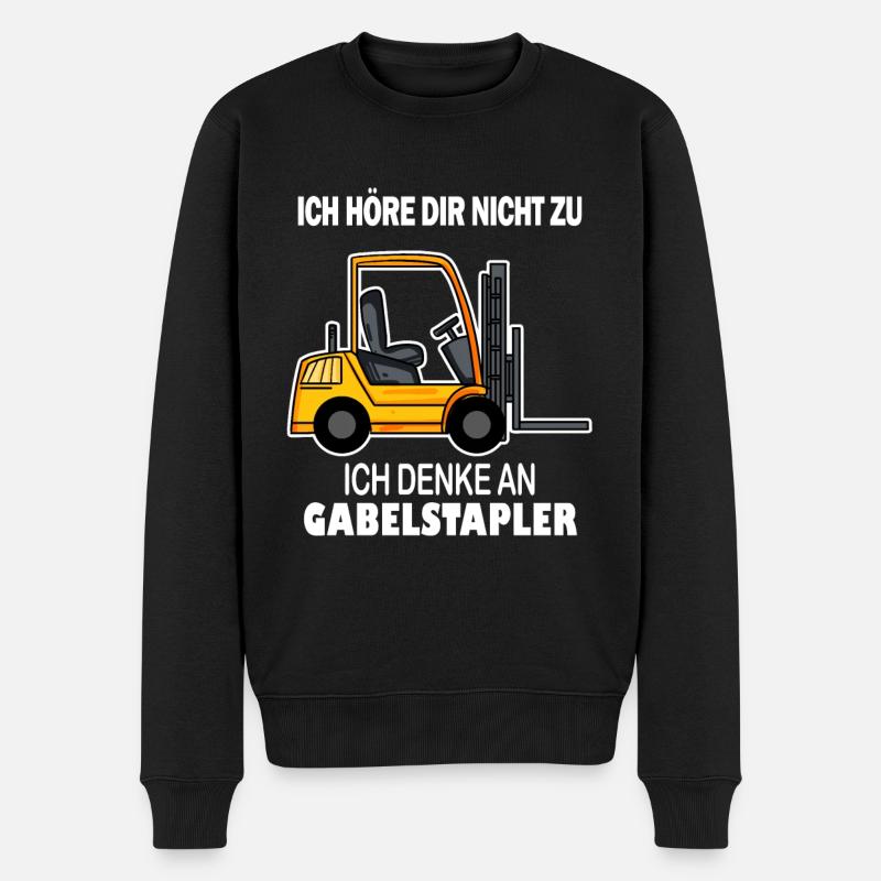 Staplerfahrer Gabelstapler Stapler - Männer Premium Bio Pullover - Schwarz