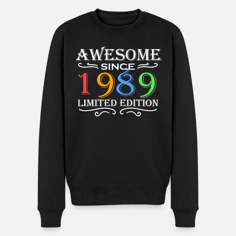 1989 - Né en 1989 - Pull Premium bio Homme - noir