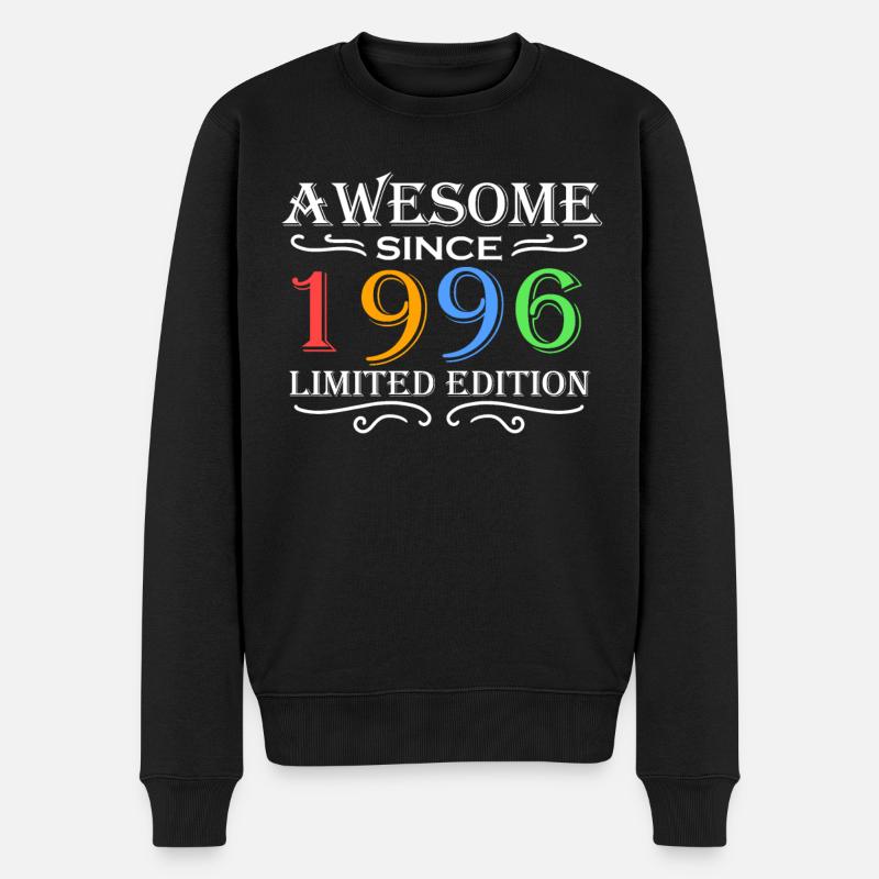 1996 - Jahrgang 1996 - Männer Premium Bio Pullover - Schwarz