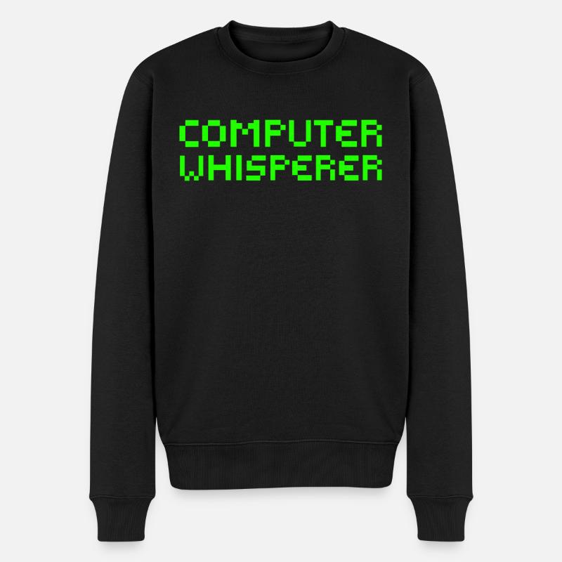 Computer Whisperer for Programmers - Men's Premium Organic Jumper - black