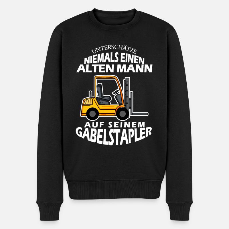 Staplerfahrer Gabelstapler Lager Logistik - Männer Premium Bio Pullover - Schwarz