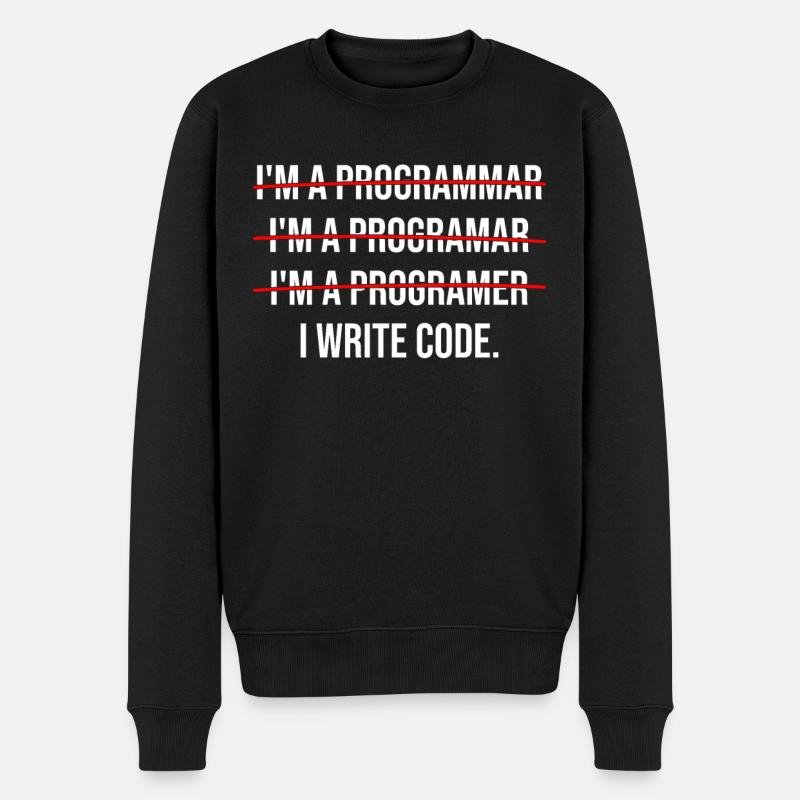 Je suis programmeur - Pull Premium bio Homme - noir