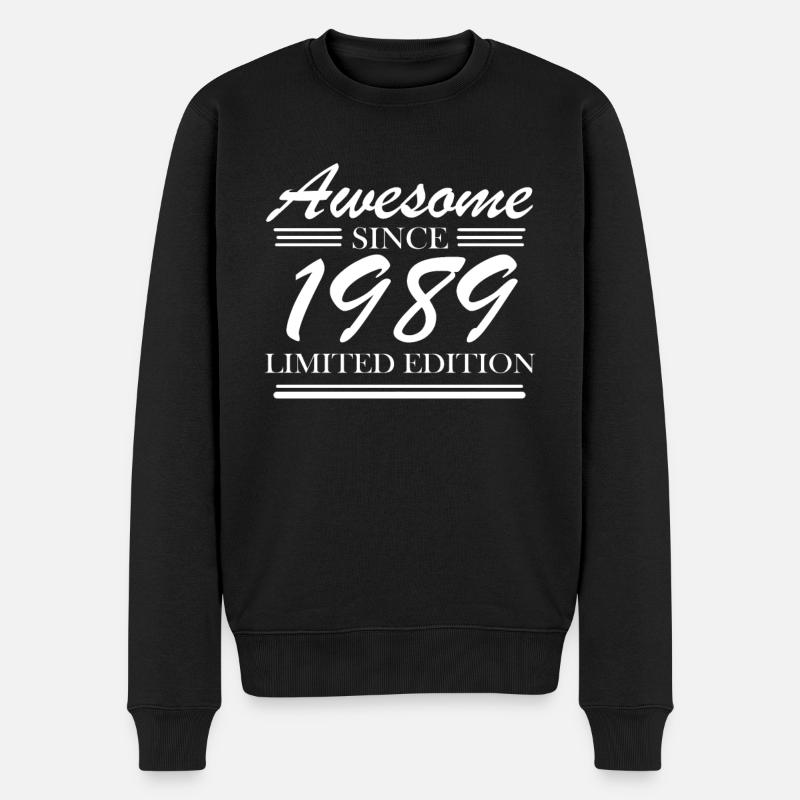 1989 - Né en 1989 - Pull Premium bio Homme - noir