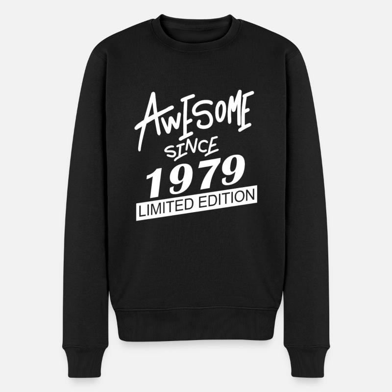 1979 - Männer Premium Bio Pullover - Schwarz
