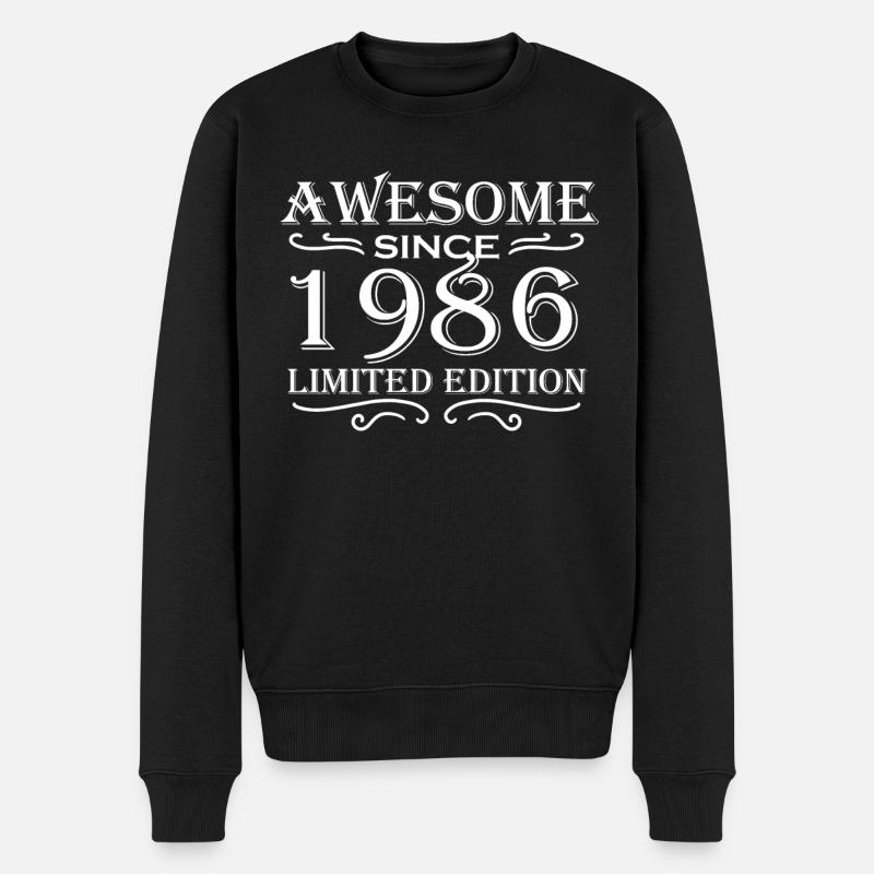 1986 - Né en 1986 - Pull Premium bio Homme - noir