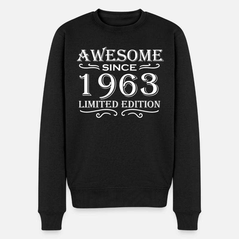 1963 - né en 1963 cadeau - Pull Premium bio Homme - noir