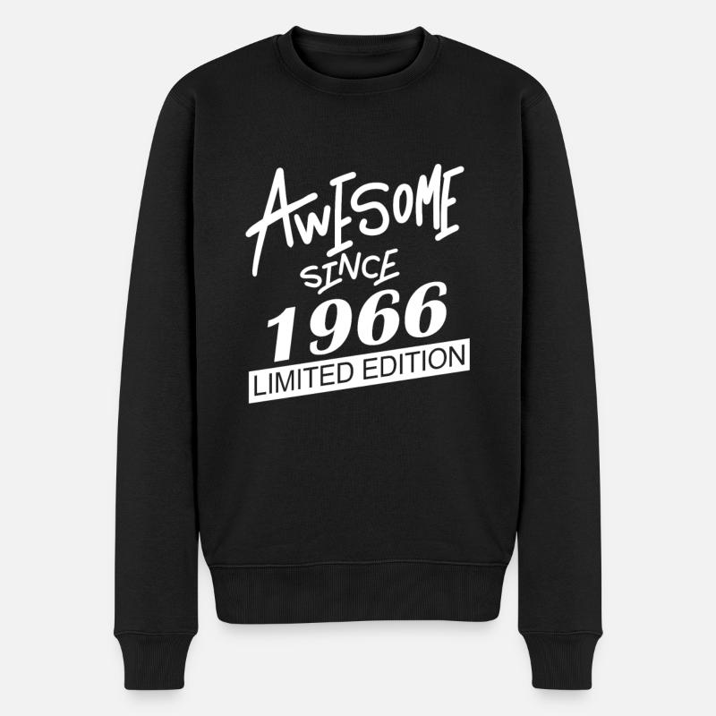 1966 - Jahrgang 1966 - Fantastisch seit 1966 - Männer Premium Bio Pullover - Schwarz