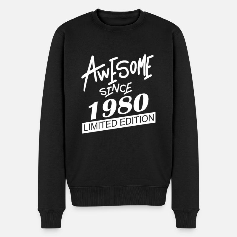 1980 Cadeau - Pull Premium bio Homme - noir