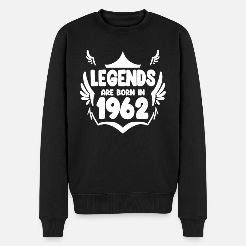 1962 - Jahrgang 1962 - Männer Premium Bio Pullover - Schwarz