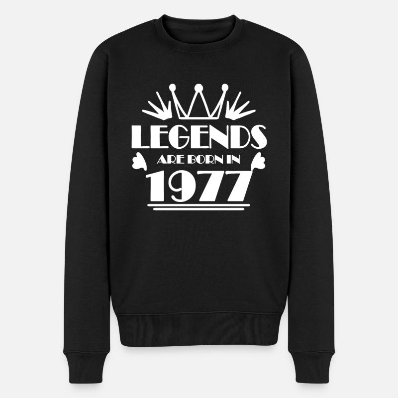 1977 - Né en 1977 - Pull Premium bio Homme - noir