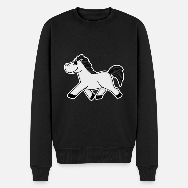 Chevaux Cheval Cheval domestique - Pull Premium bio Homme - noir
