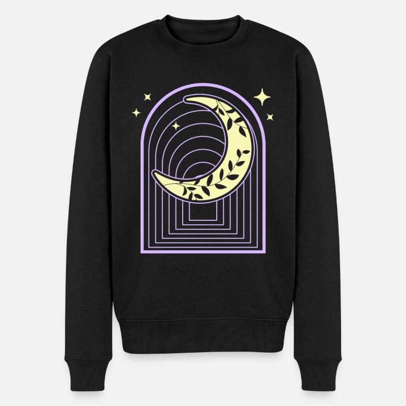 Sichel Pastel Goth Mond Hexenhaft - Männer Premium Bio Pullover - Schwarz