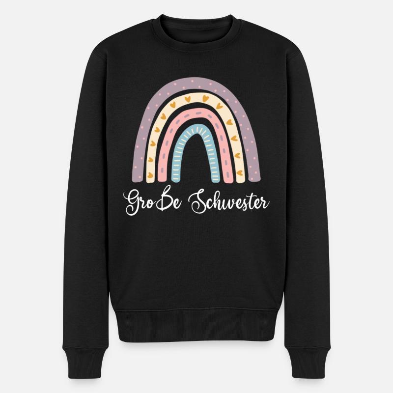 Grande sœur Arc-en-ciel - Pull Premium bio Homme - noir