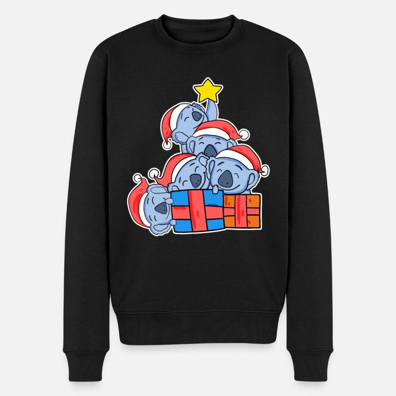 Arbre de Noël Koala - Koalas - Pull Premium bio Homme - noir