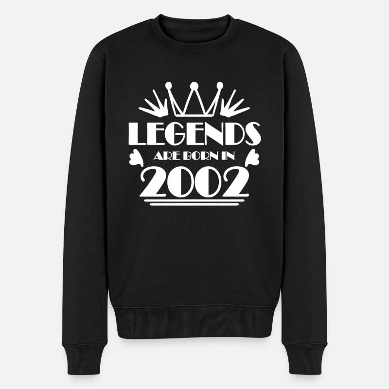 2002 - Né en 2002 - Pull Premium bio Homme - noir