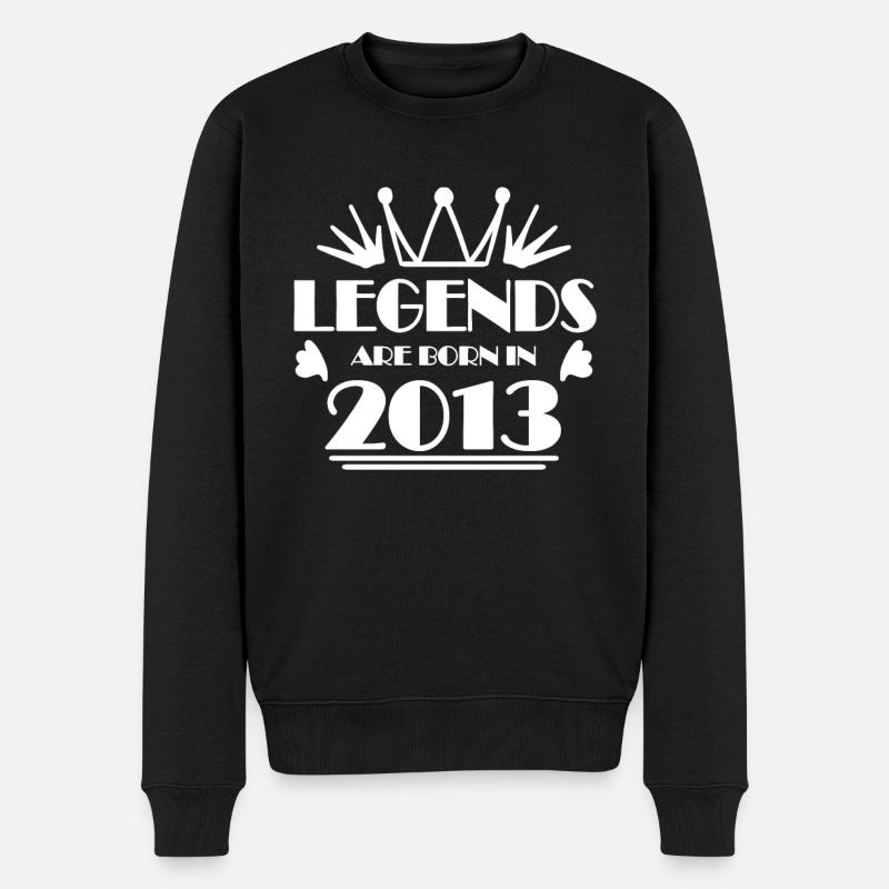 2013 - Jahrgang 2013 - Baujahr 2013 Geschenk - Männer Premium Bio Pullover - Schwarz