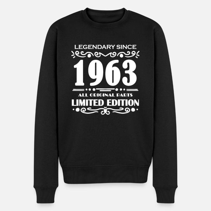 1963 - Né en 1963 - Pull Premium bio Homme - noir