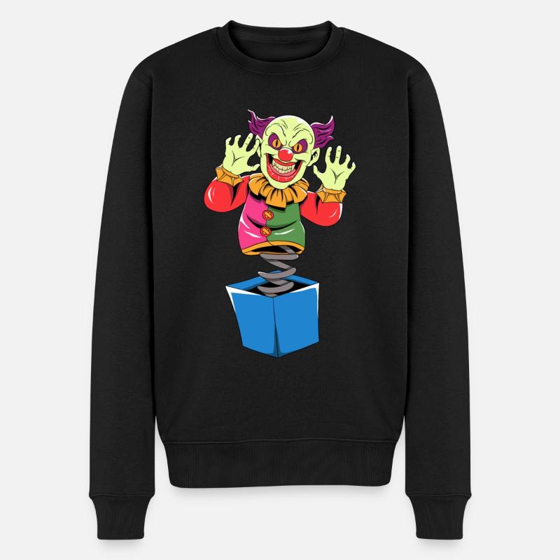Fasching Kostüm Clown aus der Box Karneval - Männer Premium Bio Pullover - Schwarz