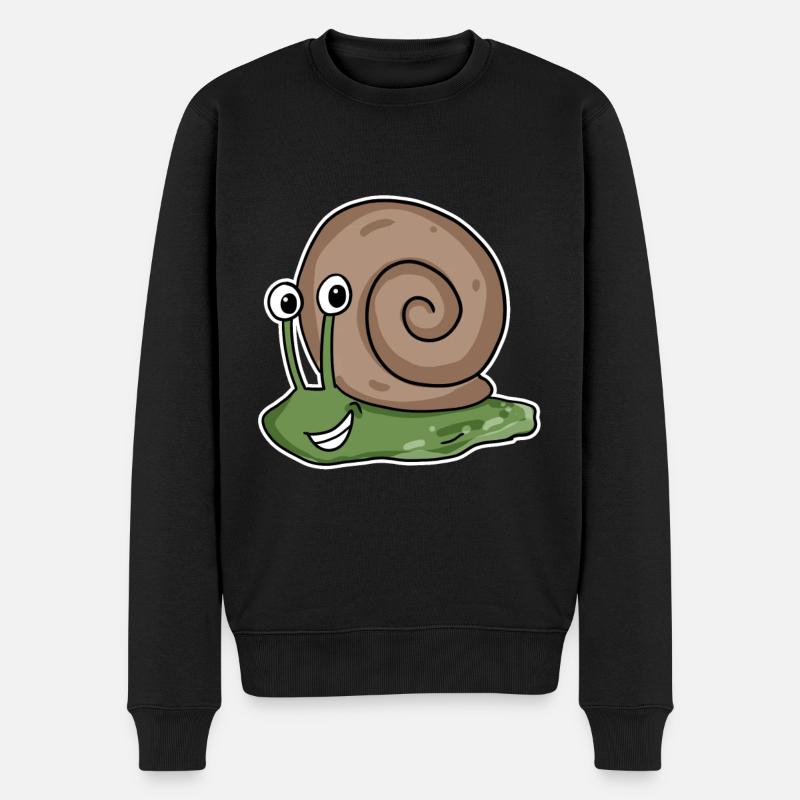 Escargot - Pull Premium bio Homme - noir