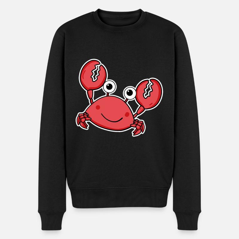 Krabbe Moitv - Männer Premium Bio Pullover - Schwarz