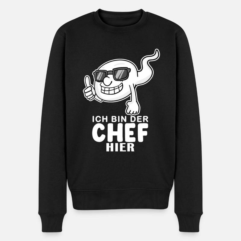 Cool Chef Spruch Büro Humor - Männer Premium Bio Pullover - Schwarz