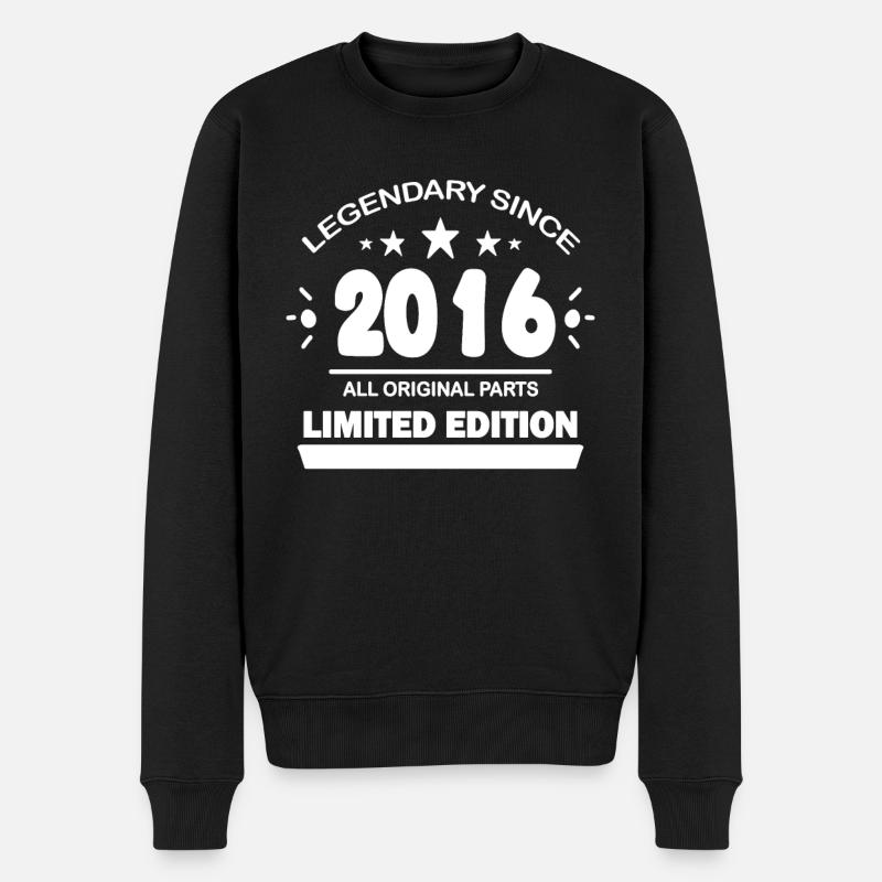 2016 - Männer Premium Bio Pullover - Schwarz