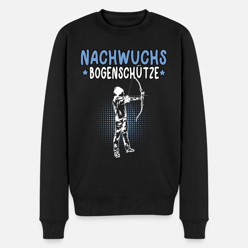 Nachwuchs Bogenschütze Bogenschießen Bogenschützen - Männer Premium Bio Pullover - Schwarz