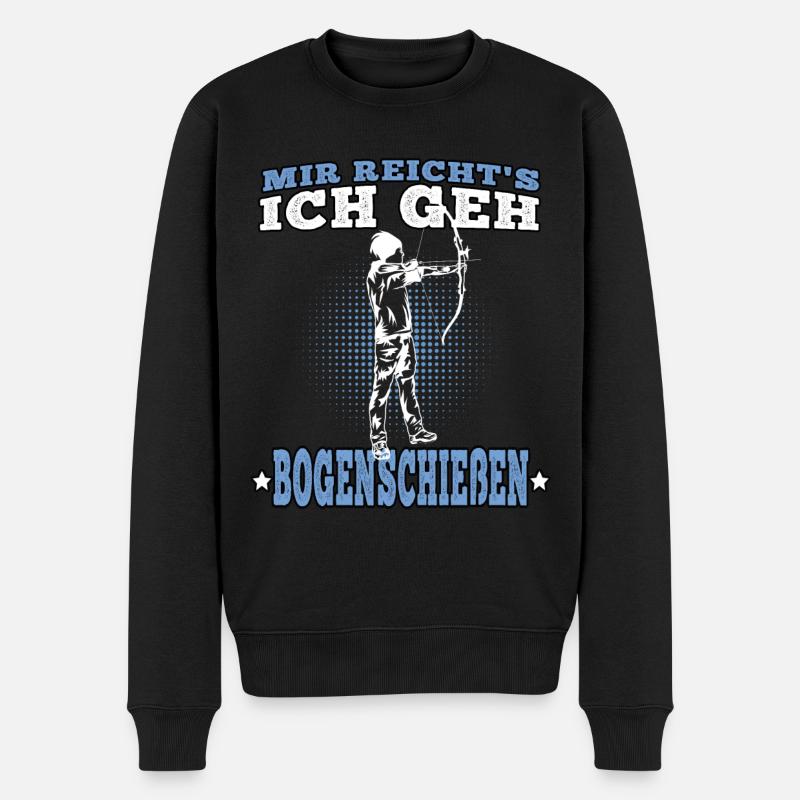 Ich geh Bogenschießen Bogenschütze Bogenschützen - Männer Premium Bio Pullover - Schwarz