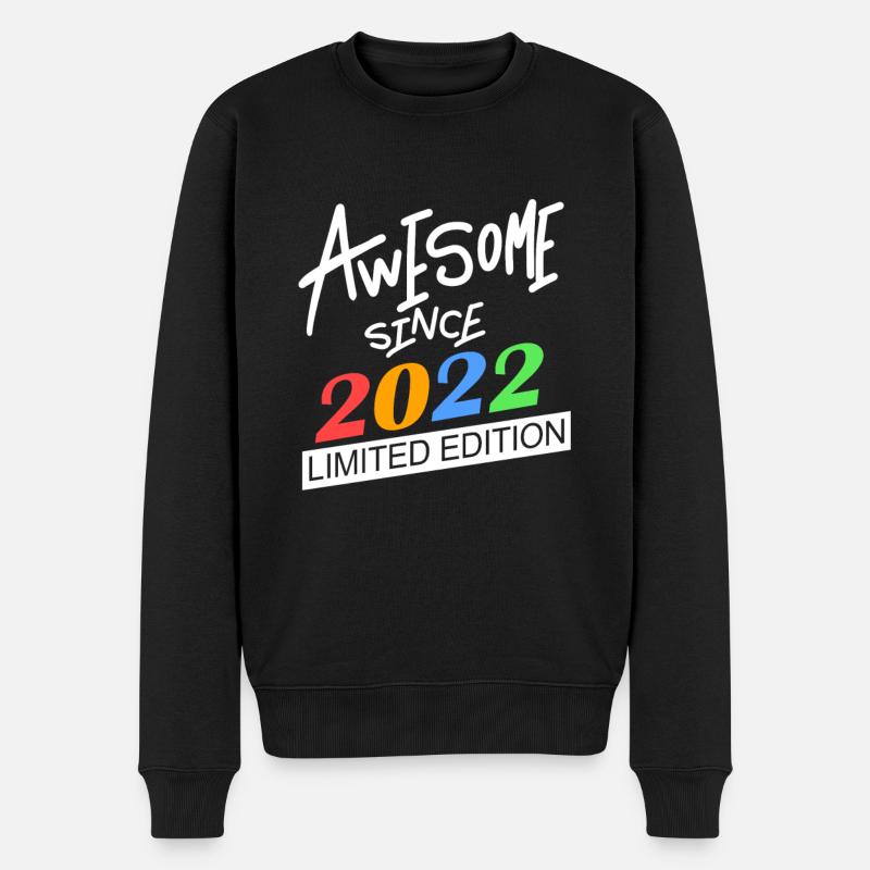 Anniversaire 2022 - Pull Premium bio Homme - noir