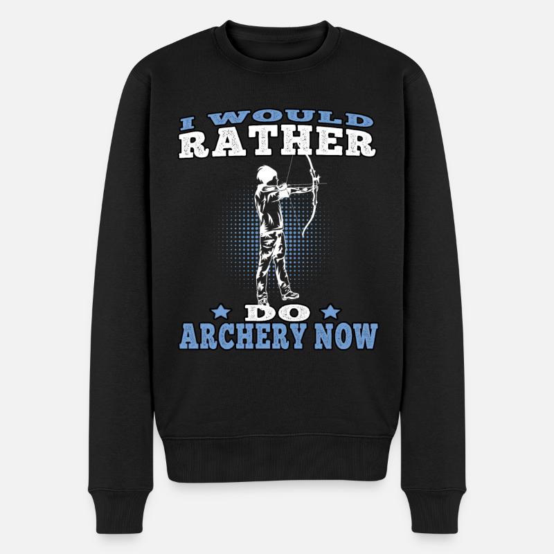 Rather do Archery Bogenschießen Bogenschütze - Männer Premium Bio Pullover - Schwarz
