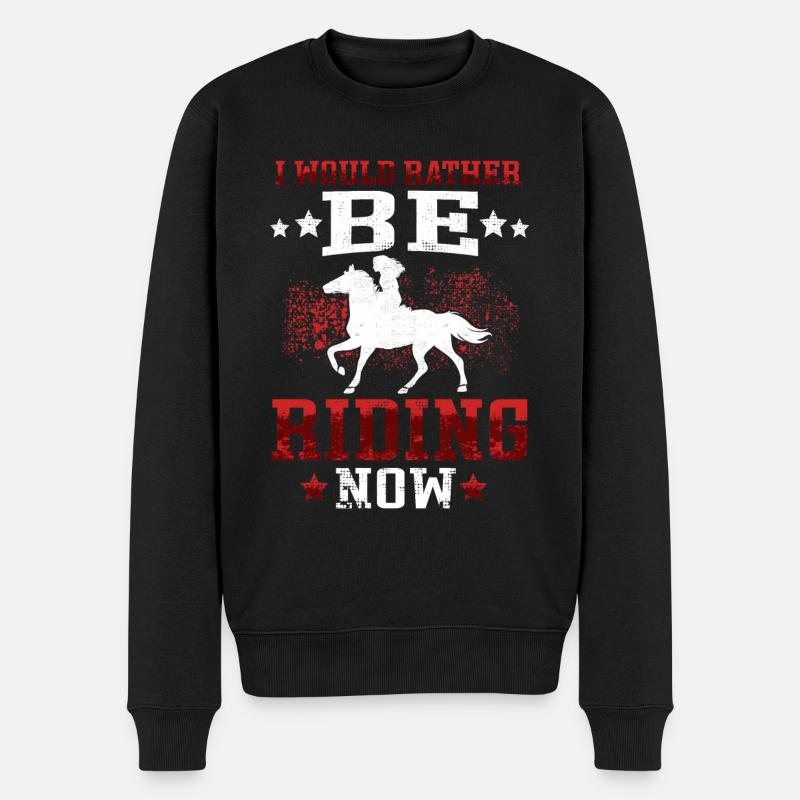 Préférez monter à cheval Cavalier - Pull Premium bio Homme - noir