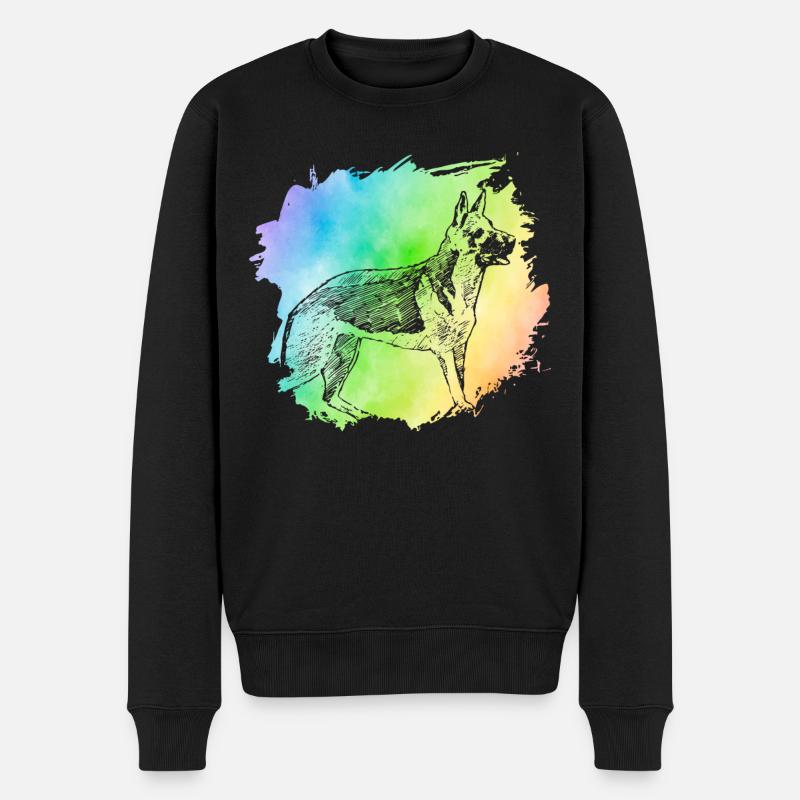 Deutscher Schäferhund - Männer Premium Bio Pullover - Schwarz