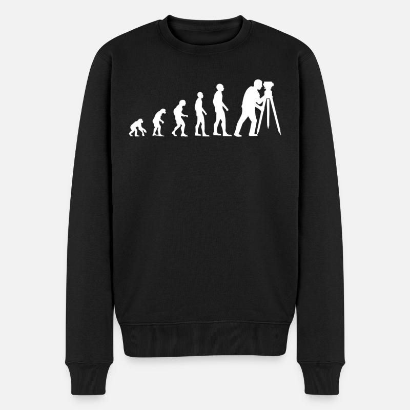Géomètre Géomètre Evolution Cadeau - Pull Premium bio Homme - noir