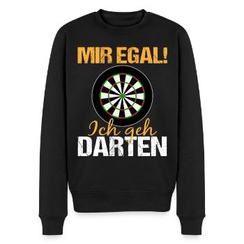 Darts Lustiger Spruch Dartspieler Geschenk - Männer Premium Bio Pullover - Schwarz - Vorne - Nico (187cm)