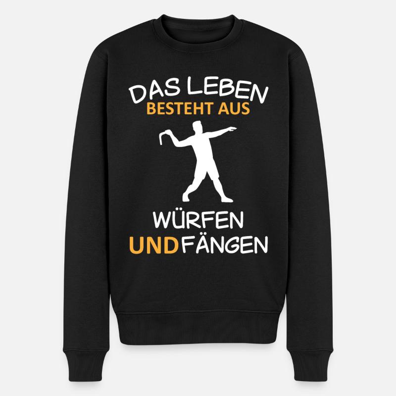 Bumerang Werfen Bumerang Werfer Spruch Geschenk - Männer Premium Bio Pullover - Schwarz