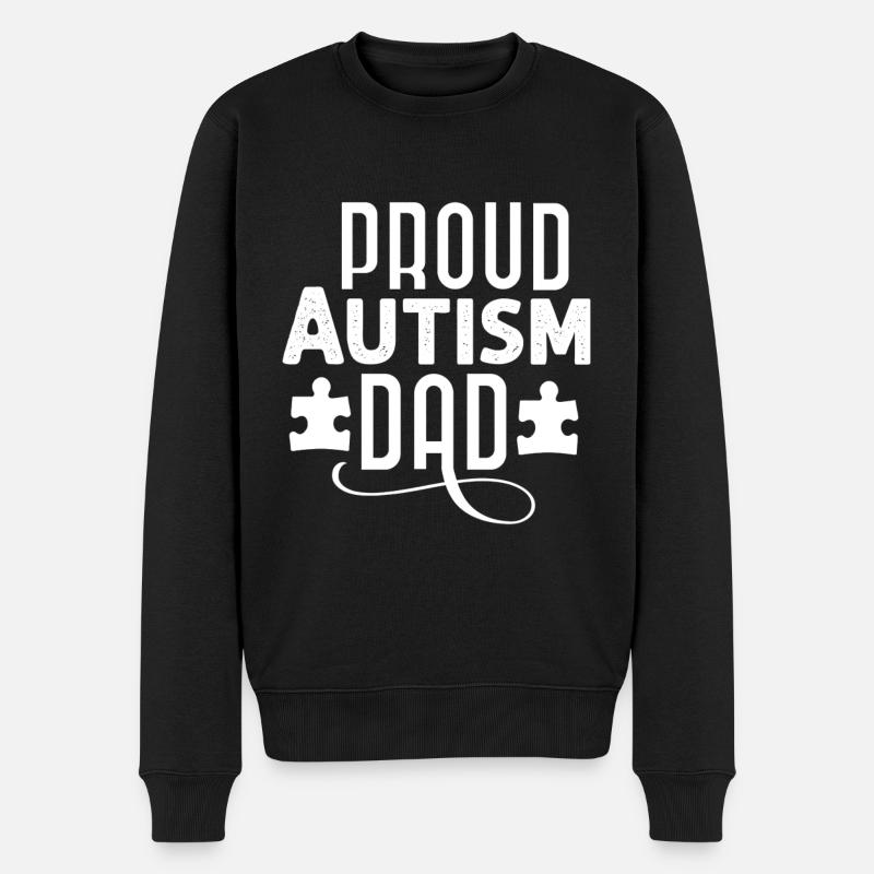 Fier papa autiste - Pull Premium bio Homme - noir